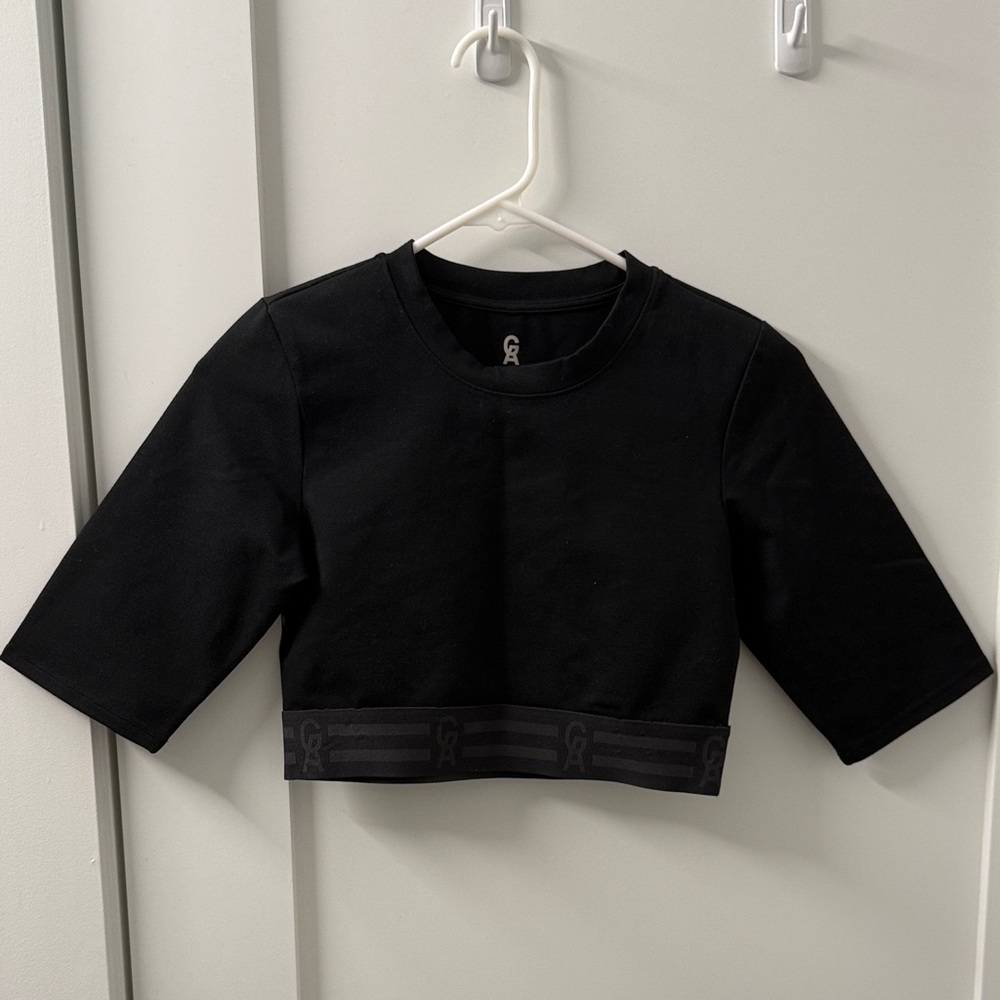 Black Good American Crop Top